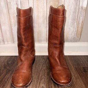 Frye Kids Brown Leather Mid-Calf Boots